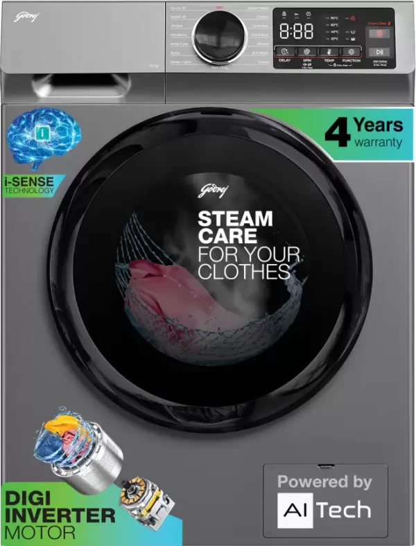 - [ ] Godrej 10 kg 5 Star, AI Tech, Steam Wash Fully Automatic Washing Machine